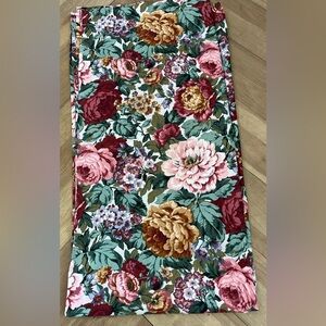 Vintage Croscill Floral Arbor Rose Fabric Shower Curtain